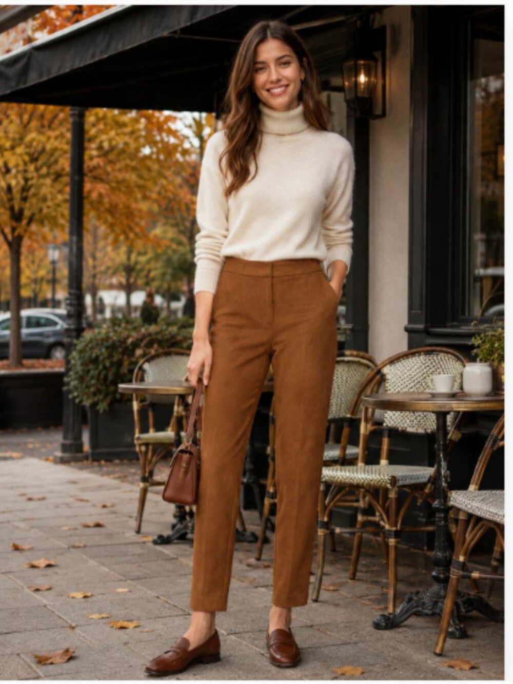 Ann Taylor Factory Faux Suede Dark Maple Ankle Pants